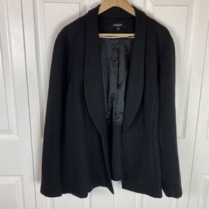 Torrid 4X Blazer Jacket Black Career Open Front Collared Office Ponte Knit